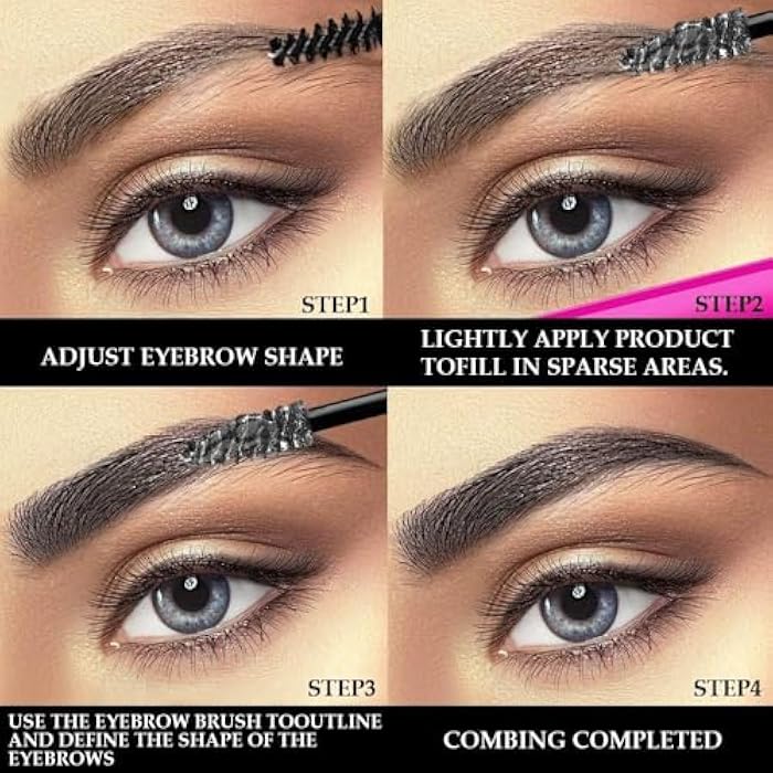 EYEBROW MASCARA-THE BROW GLUE INSTANT STYLER FEATHER -WATER RESISTANT -24HOLD -Extreme Hold Eyebrow Gel - Eyebrow Gel, 5ml -Clear - Image 5